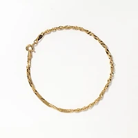 2.2mm 10K Yellow Gold Singapore Bracelet