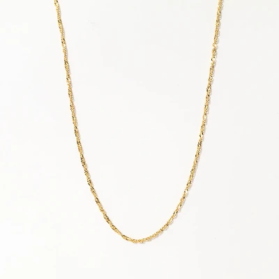 10K Yellow Gold 1.00mm Singapore Chain (18")