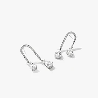 Lab Grown Diamond Earrings in 14K White Gold (1.00 ct tw)
