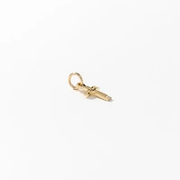 Diamond Cut Cross Pendant in 10K Yellow Gold