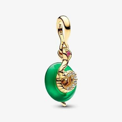 Pandora Snake Green Murano Glass Dangle Charm | 763617C01