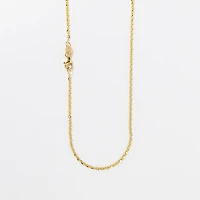 1.6mm Round High Polished Cable Chain in 10K White and Yellow Gold (18