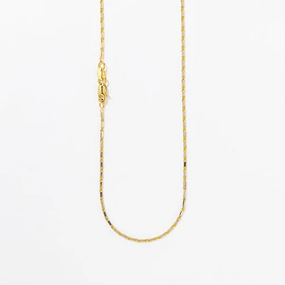 1.00mm Luro Link Chain in 10K Yellow and White Gold