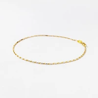 1mm Luro Link Bracelet in 10K Yellow and White Gold - 7.5mm