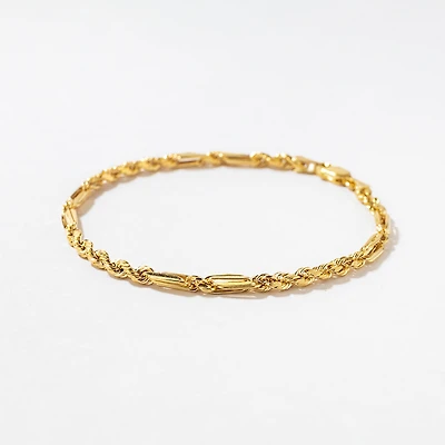 3mm Milano Bracelet in 10K Yellow Gold - 7"