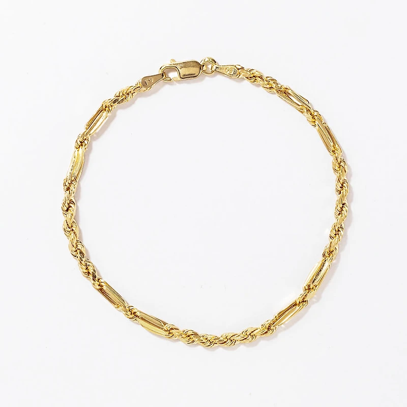 3mm Milano Bracelet in 10K Yellow Gold - 7"