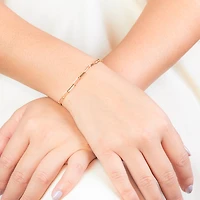 Paperclip Bracelet in 10K Italian Yellow Gold