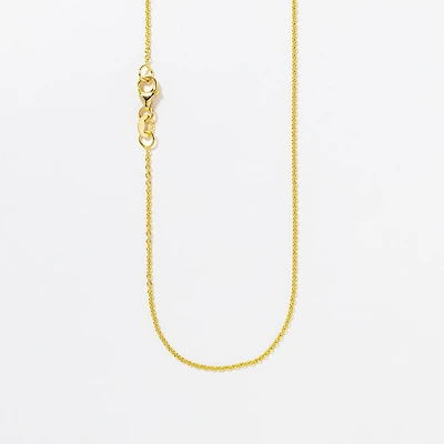 10K Yellow Gold 1mm Rolo Chain (16")