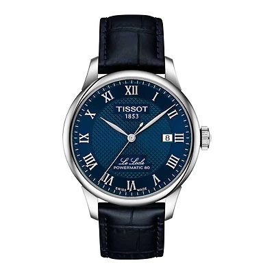 Tissot Le Locle 39mm Blue Dial Blue Strap Watch | T0064071604300