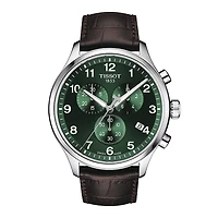 Tissot Chrono XL Classic Green Dial Leather Strap Watch | T11661716092