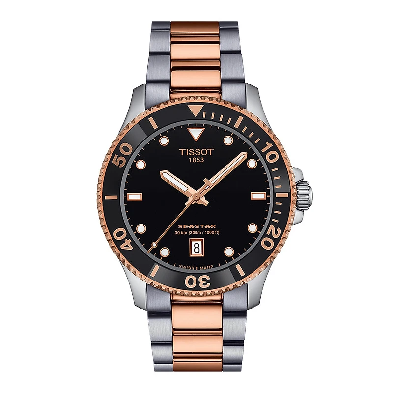 Tissot Seastar 1000 Quartz 40mm Black Dial Watch | T1204102205101