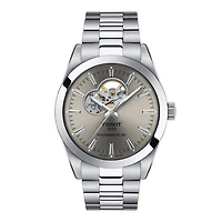 Tissot Gentleman Powermatic 80 Open Heart Grey Dial Watch | T127407110