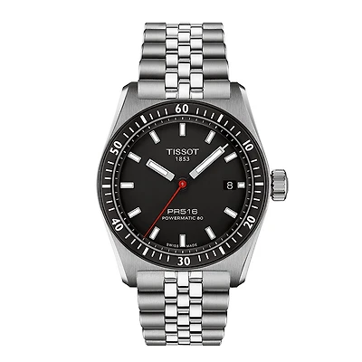 Tissot PR516 Powermatic 80 Black Dial Watch | T1494071105100