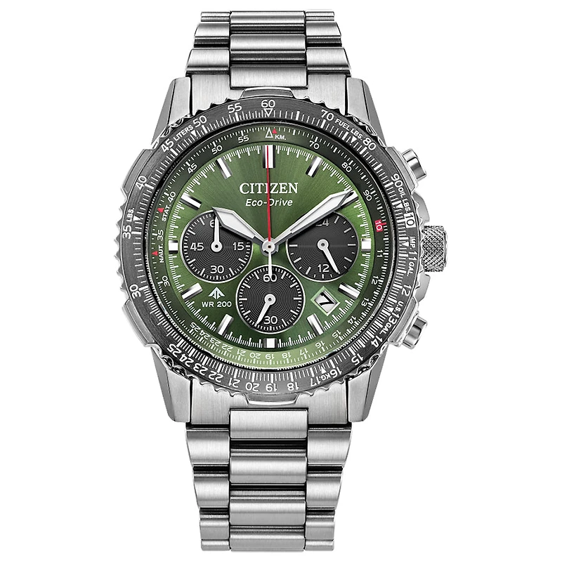 Citizen Eco-Drive Promaster Navihawk Khaki Green Dial Watch | CA4664-6
