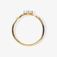 V Solitaire Ring 10K Yellow Gold (0.08 ct tw)