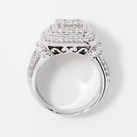 Diamond Cluster Ring 14K White Gold (2.00 ct tw)