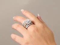 Diamond Dinner Ring 10K White and Yellow Gold (3.00 ct tw)