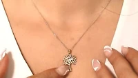 Tree of Life Charm in 10K Yellow, White and Rose Gold