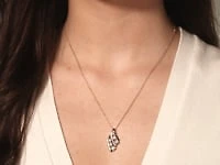 Diamond Cluster Necklace in 10K Yellow and White Gold (0.33 ct tw)