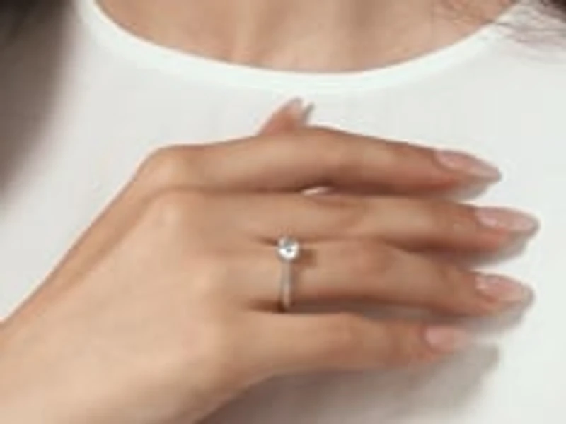 Canadian Diamond Solitaire Engagement Ring 14K White Gold (1.00 ct