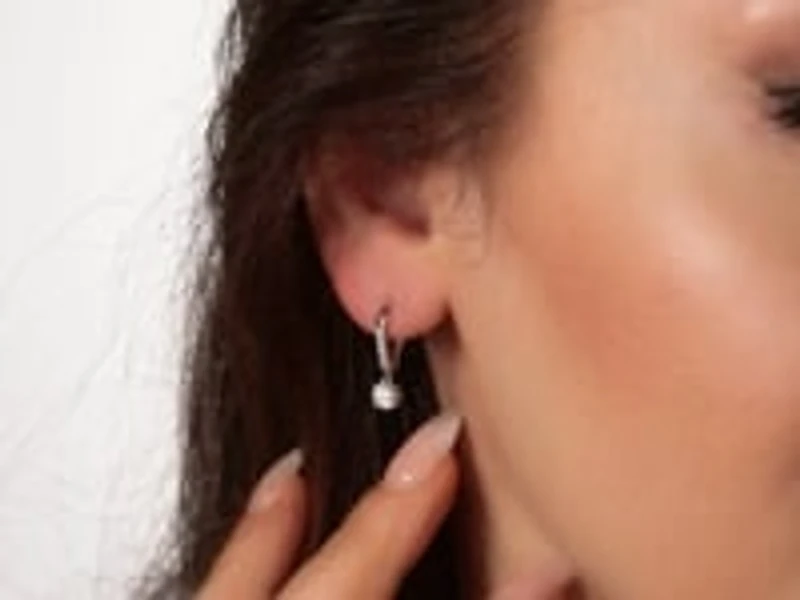 Diamond Cluster Earrings in 10K White Gold (0.50 ct tw)