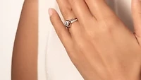 Diamond Cluster Ring 10K White and Yellow Gold (0.15 ct tw)