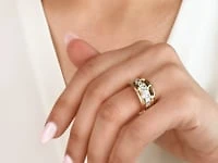 Diamond Cluster Ring 10K Yellow and White Gold (0.35 ct tw)