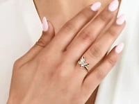 Butterfly Ring 10K Yellow and White Gold (0.13 ct tw)