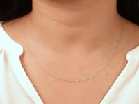 10K White Gold 1.00mm Singapore Chain (18")