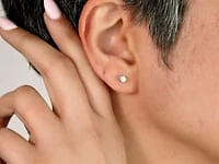Lab Grown Diamond Stud Earrings in 14K White Gold (0.30 ct tw)