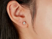 Lab Grown Diamond Stud Earrings in 14K Yellow Gold (0.75 ct tw)