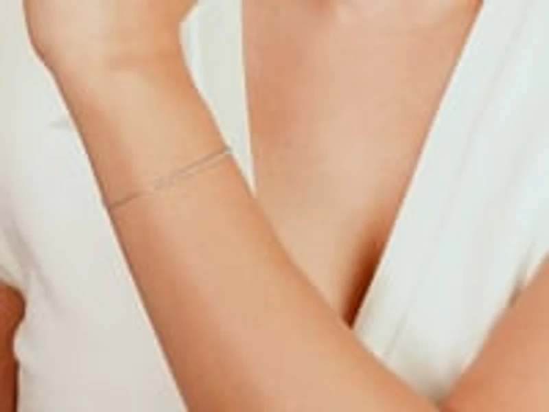 Diamond Cut Bead Bracelet in 10K White Gold