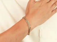 6mm Cuban Bracelet in 10K Italian Yellow Gold (8.5")