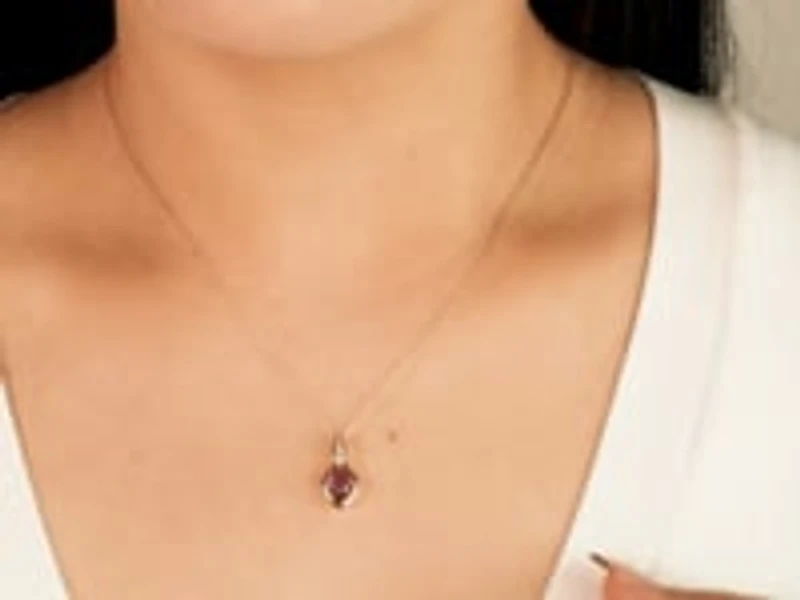 Amethyst Necklace in 10K Yellow Gold