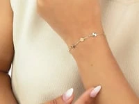 Disc Bracelet in 10K Yellow Gold