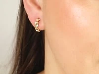 Braided Hoop Earrings in 10K Yellow Gold