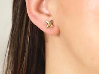 Flower Stud Earrings in 10K Yellow Gold
