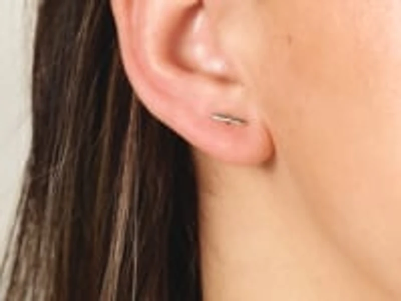 Bar stud Earrings in 10K Yellow Gold