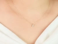 Tension Set Canadian Diamond Solitaire Necklace in 14K Yellow Gold (0.