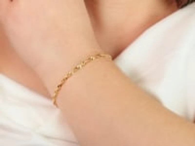 3mm 10K Yellow Gold Singapore Bracelet