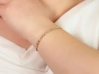 Circle Link Bracelet in 10K Yellow Gold