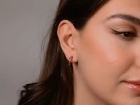 2x10mm Polished Tube Hoop Earrings in 14K Yellow Gold