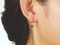 2x10mm Polished Tube Hoop Earrings in 14K Yellow Gold