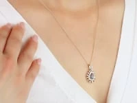 Aquamarine Necklace in 10K Yellow Gold