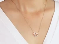 10K Yellow Gold Diamond Heart Necklace (0.12 ct tw)