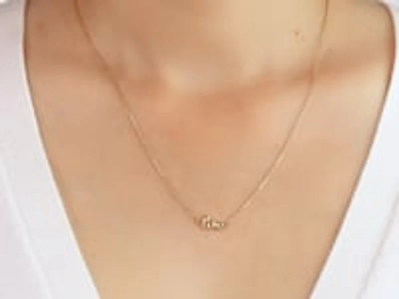 10K Yellow Gold "Love" Script Necklace
