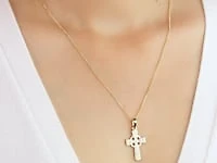 Celtic Cross Pendant in 10K Yellow Gold