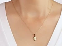 14K Yellow Gold Saint Christopher Medal Charm