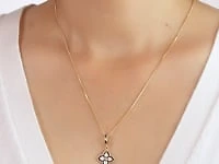Blossom Rope Edge Flower Pendant in 10K Yellow Gold