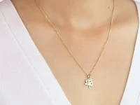 Tree Pendant in 14K Yellow Gold